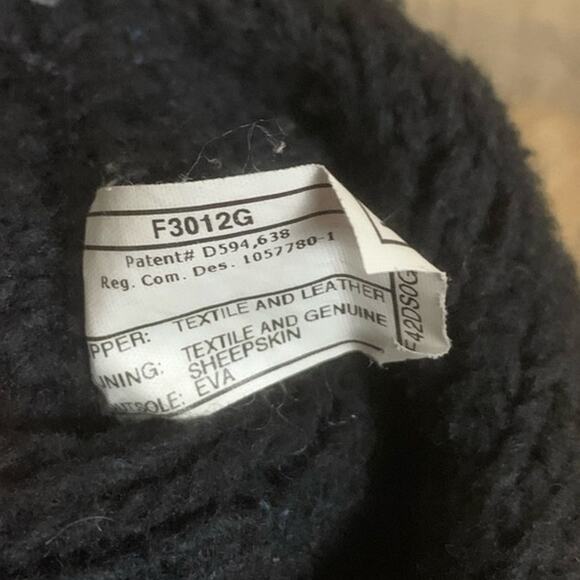 UGG Lattice Cardy Black Tall Knit Sweater Boots Size 1 - Picture 10 of 11